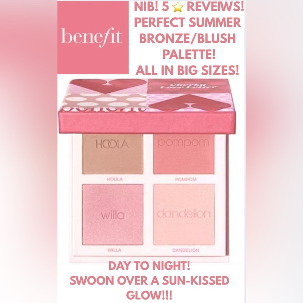 NIB! BENEFIT LIMITED EDITION CHEEKY LOVE LETTER! 4 CLASSIC BRONZERS IN 1! 5 ⭐️’S
